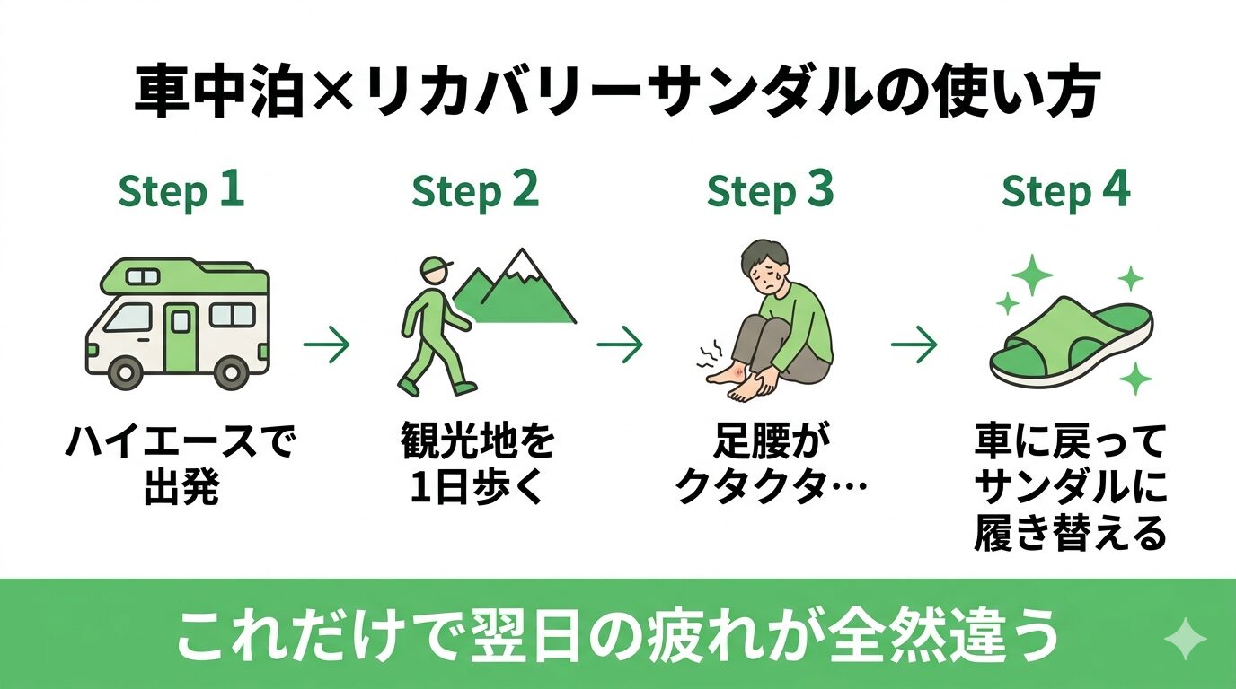 どのリカバリーサンダルを選ぶ?フローチャート