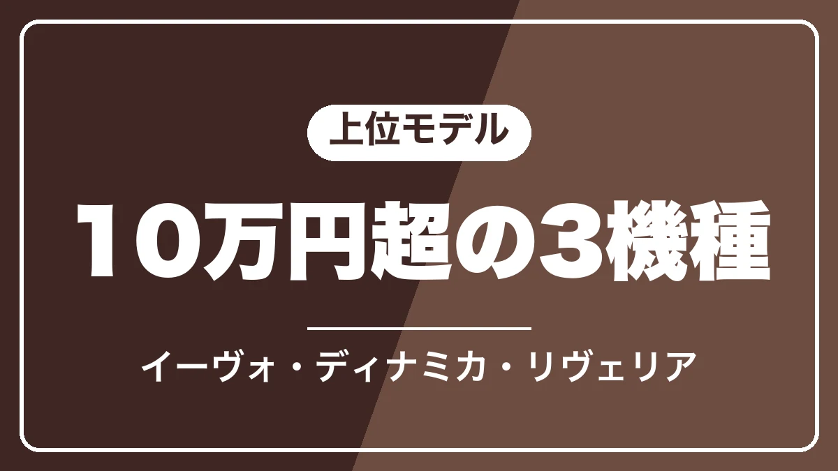 イーヴォ・ディナミカ・リヴェリアの上位モデル3機種