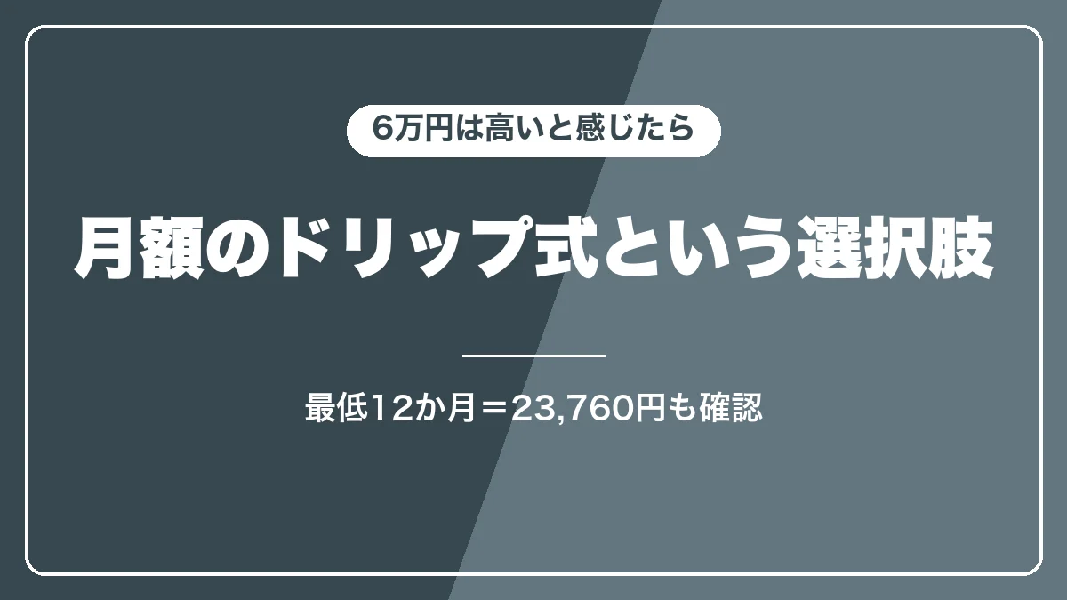 月額のドリップ式コーヒーメーカーという選択肢