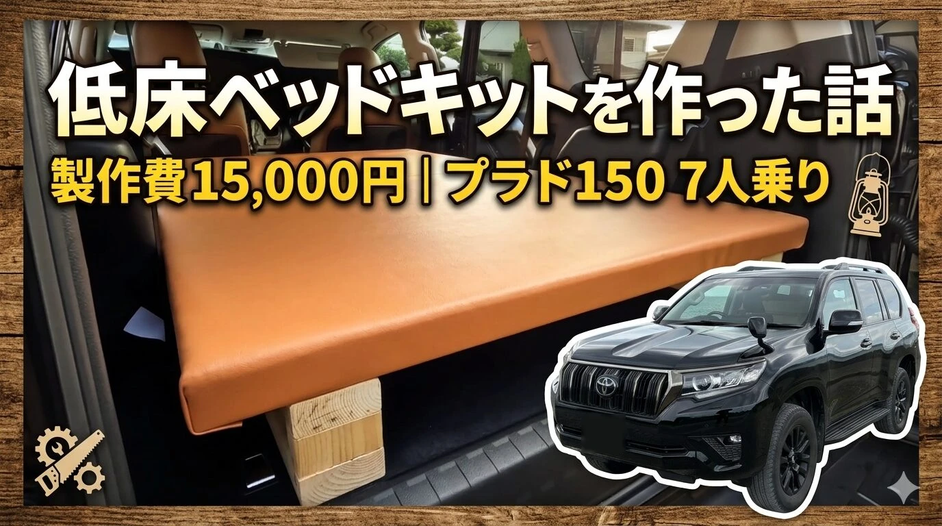 15,000円で自作】プラド ベッドキット7人乗り｜寸法と作り方