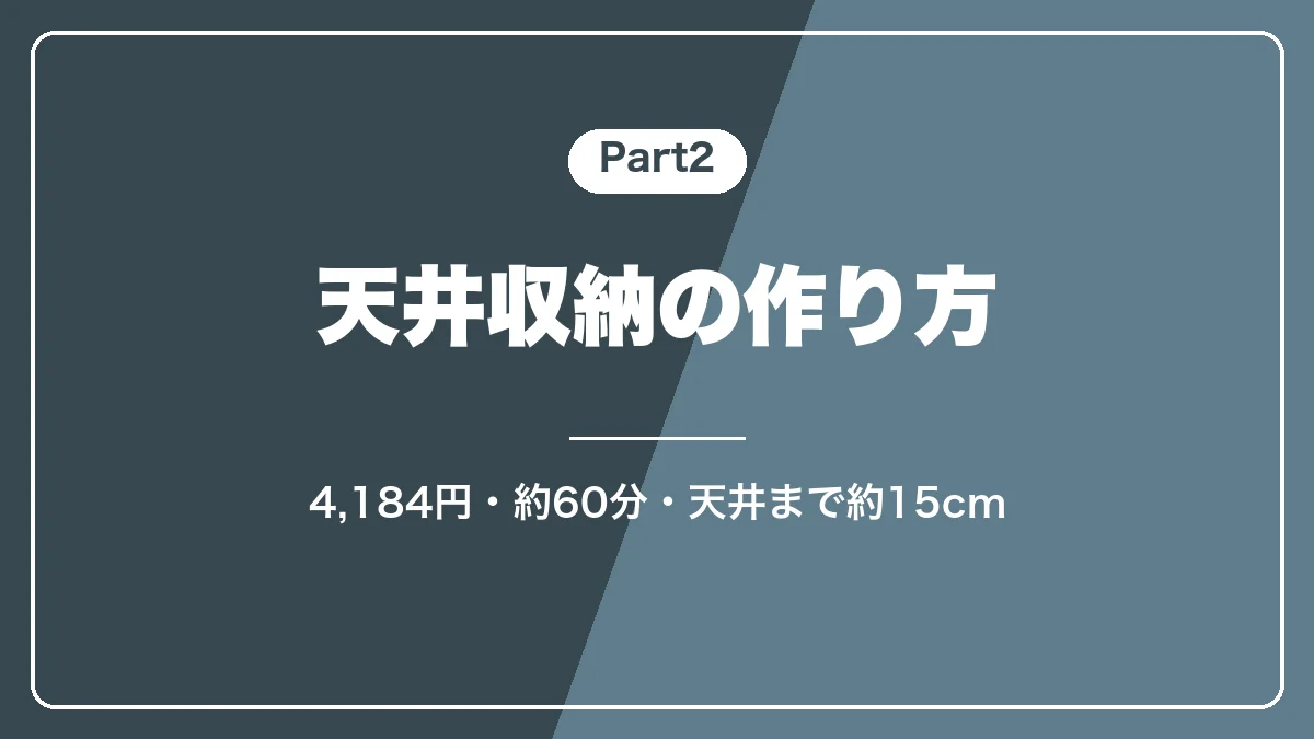 プラド150の天井収納の作り方